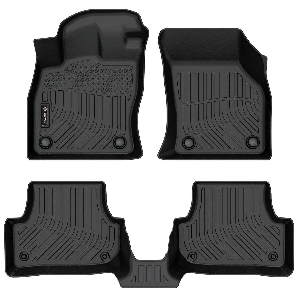 Tapis de sol 3D Findway F100 (1re et 2e rangées) pour Audi A3 / S3 2015-2020 - 06100N