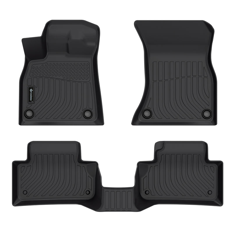 Findway F100 3D Car Floor Mat / Liner (1st Row & 2nd Row) for 2018-2024 Audi Q5/SQ5/Q5 Sportback / SQ5 Sportback - 06150N