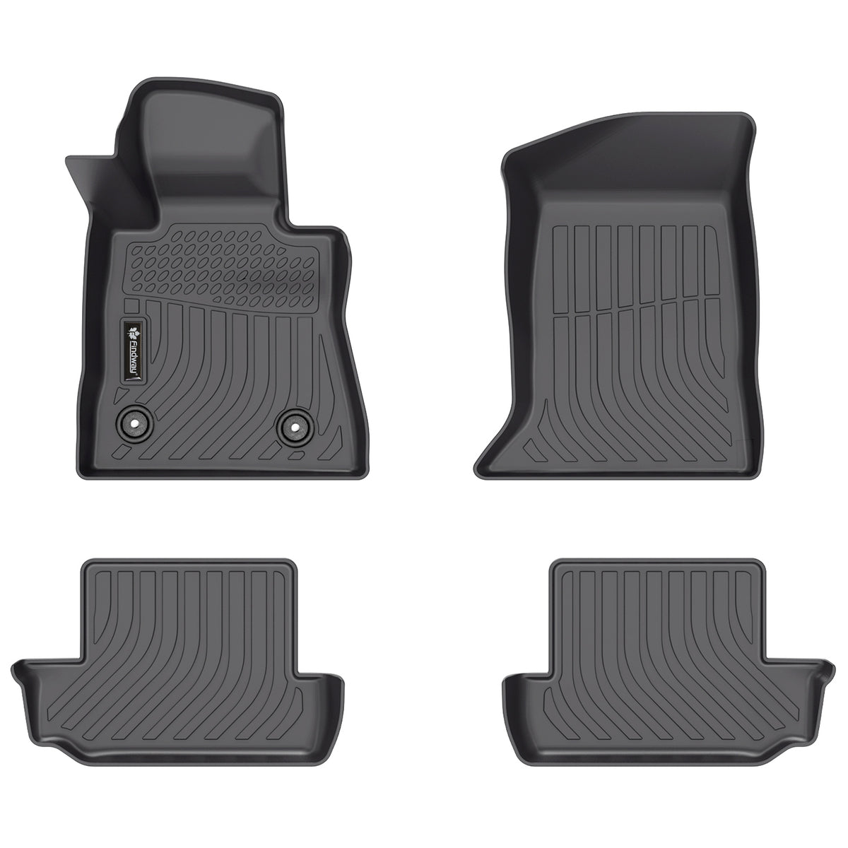 Findway F100 3D Car Floor Mat / Liner (1st Row & 2nd Row) for 2016-2024 Chevrolet Camaro - 12400N