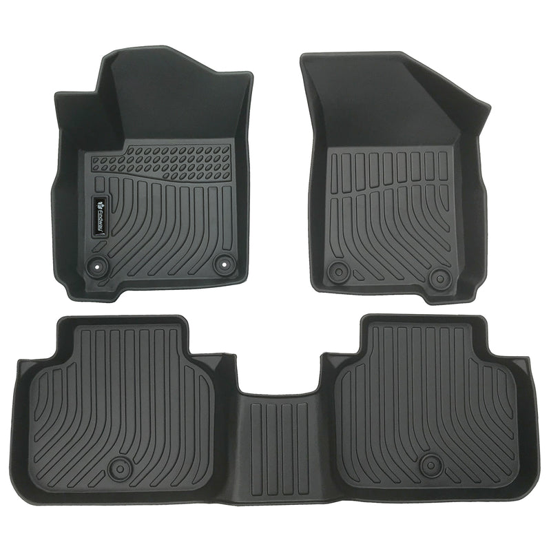 Findway F100 3D Car Floor Mat / Liner (1st Row & 2nd Row) for 2012-2020 Dodge Journey - 19030N