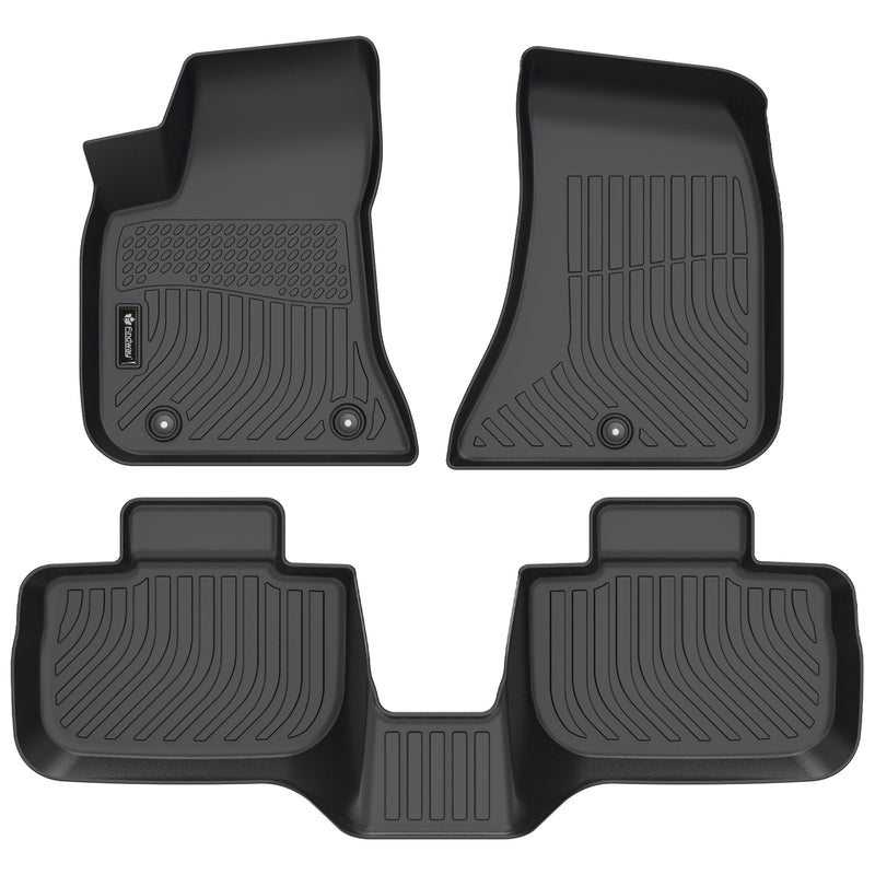 Findway F100 3D Car Floor Mat / Liner (1st Row & 2nd Row) for 2011-2023 Dodge Charger RWD / 2011-2023 Chrysler 300 / 300C RWD - 19090N