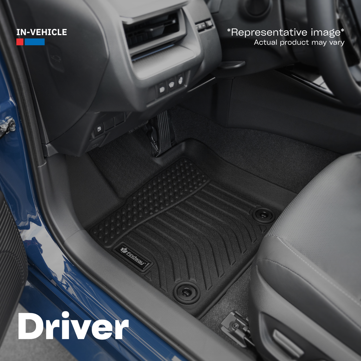 Tapis de sol 3D Findway F100 (1re et 2e rangées) pour Volvo V60 essence (2019-2021), V60 Cross Country (2020-2025) et Volvo S60 essence (2019-2025) - 68130N