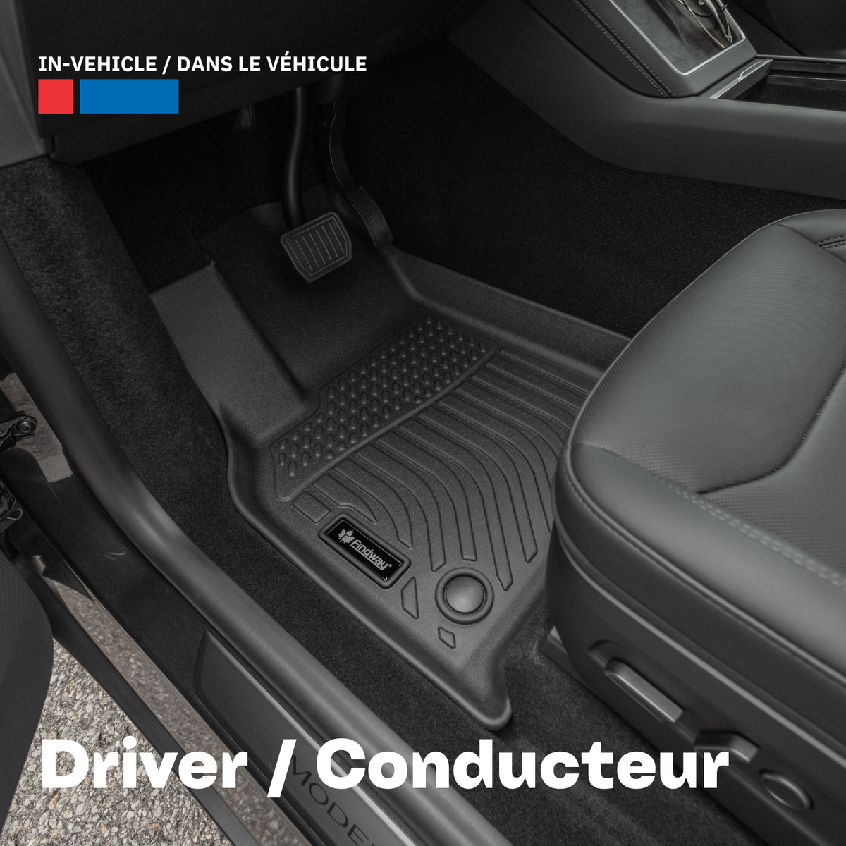 Findway F100 3D Car Floor Mat / Liner (1st Row & 2nd Row) for 2026 Tesla Model Y - 65110N