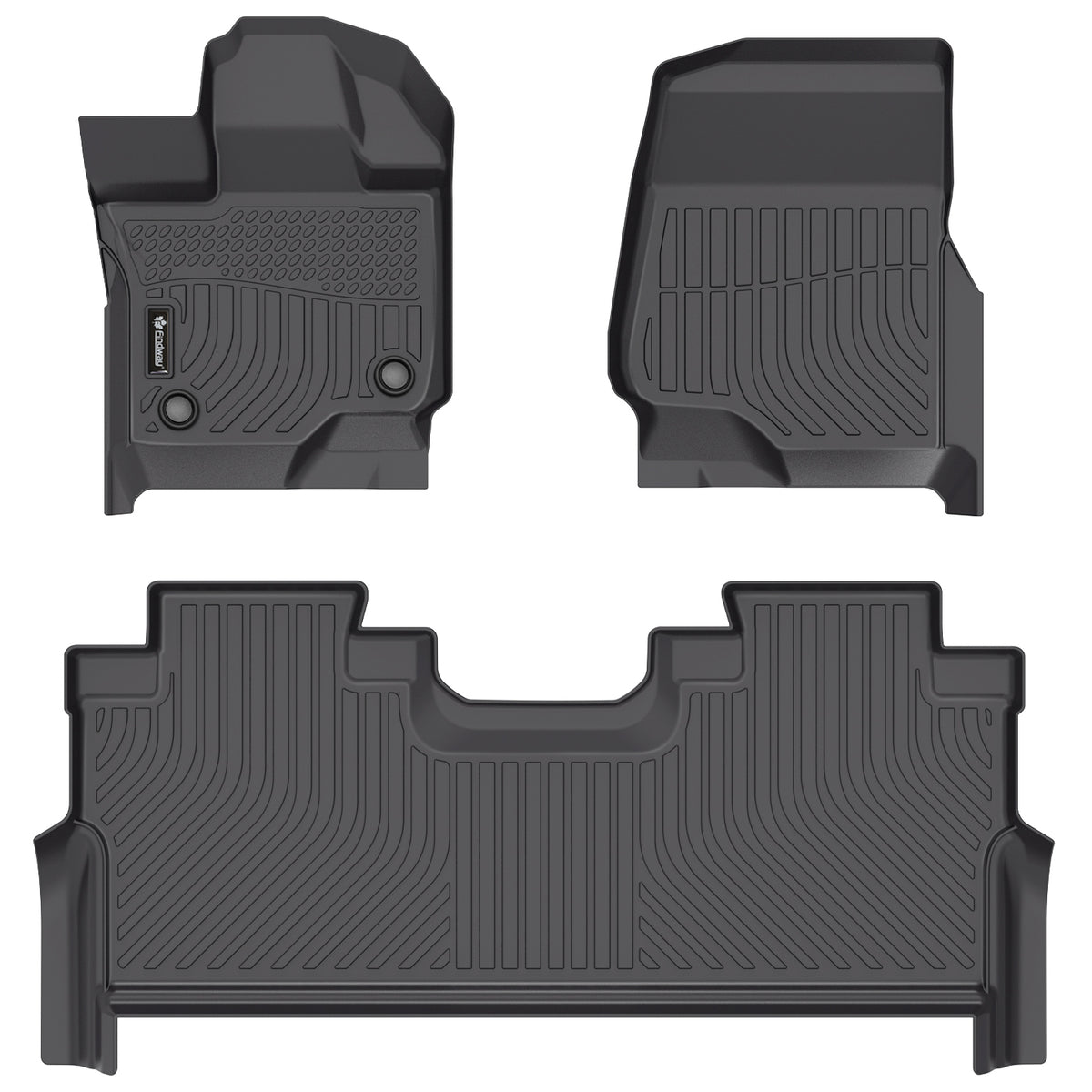 Findway car floor mats with a Findway logo for Ford F-150 on a white background