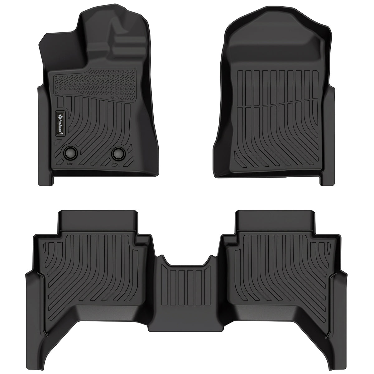 Findway F100 3D Car Floor Mat / Liner (1st Row & 2nd Row) for 2024-2026 Ford Ranger - 22370N
