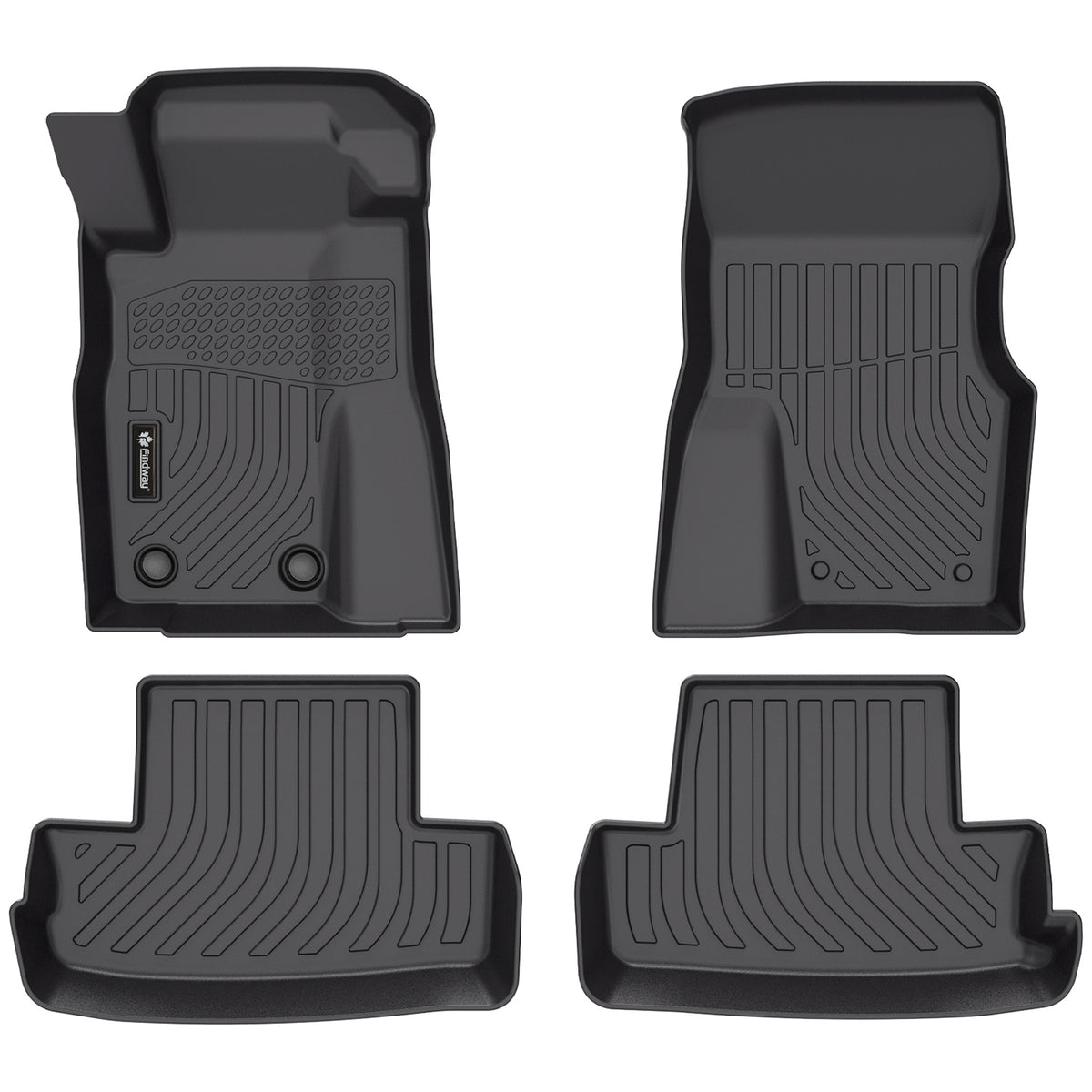 Findway F100 3D Car Floor Mat / Liner (1st Row & 2nd Row) for 2011-2014 Ford Mustang  - 22490N