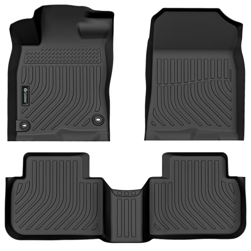 Findway F100 3D Car Floor Mat / Liner (1st Row & 2nd Row) for 2022-2025 Honda Civic Sedan / Hatchback / Si / 2023-2025 Acura Integra (w/o USB Port in 2nd Row) - 26280N