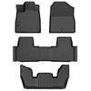 Findway F100 3D Car Floor Mat / Liner (1st Row, 2nd Row & 3rd Row) for 2023-2025 Honda Pilot - 2636AN