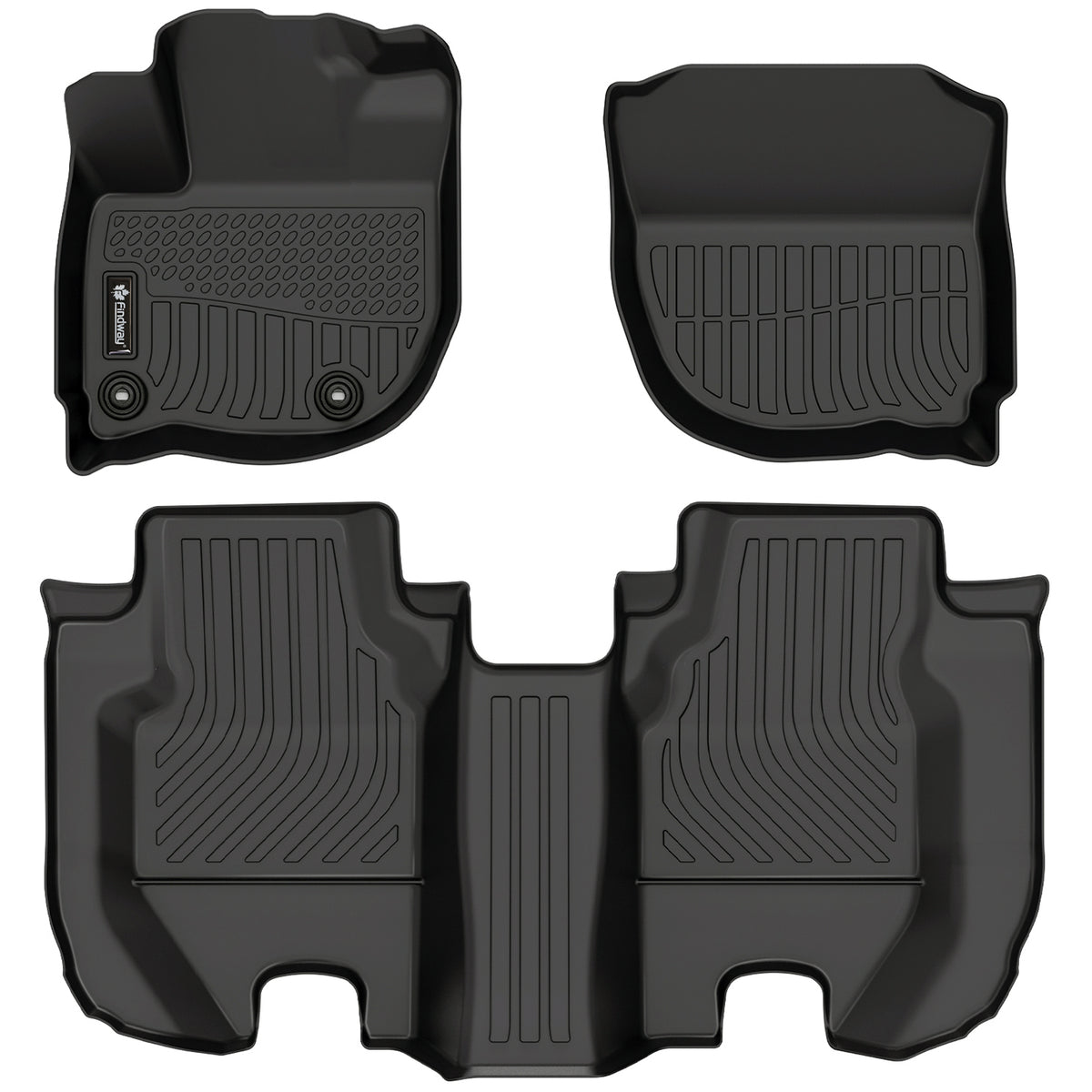 Tapis de sol 3D Findway F100 (1re et 2e rangées) pour Honda Fit 2015-2020 à transmission automatique – 26400N