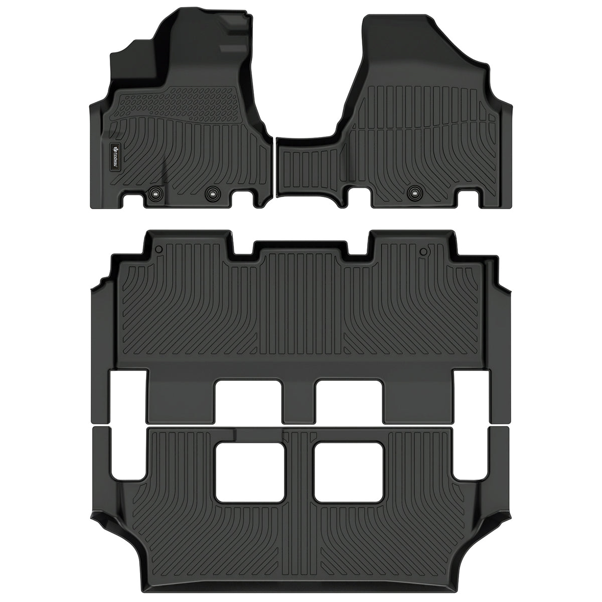 Tapis de sol 3D Findway F100 (1re, 2e et 3e rangées) pour Honda Odyssey 2011-2017 - 2643AN