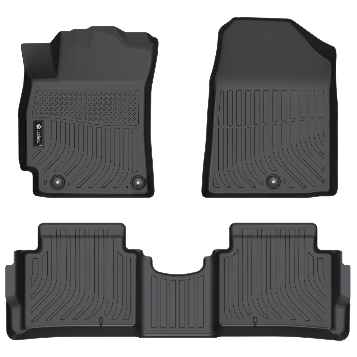 Findway F100 3D Car Floor Mat / Liner (1st Row & 2nd Row) for 2017-2020 Hyundai Elantra Sedan - 28270N