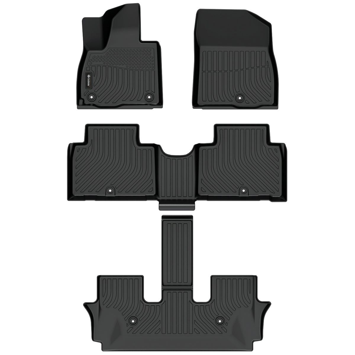 Tapis de sol 3D Findway F100 (1re, 2e et 3e rangées) pour Hyundai Palisade 2026 - 2870AN