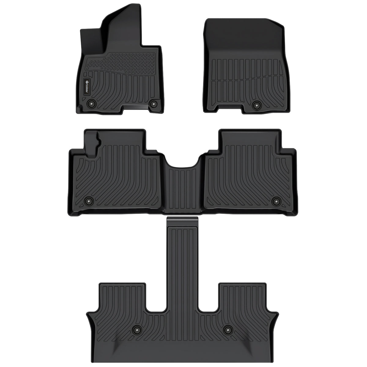 Tapis de sol 3D Findway F100 (1re, 2e et 3e rangées) pour Hyundai Palisade Hybrid 2026 - 2873AN
