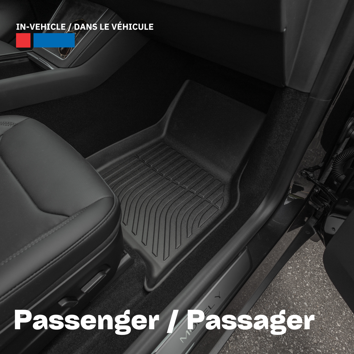 Findway F100 3D Car Floor Mat / Liner (1st Row & 2nd Row) for 2026 Tesla Model Y - 65110N