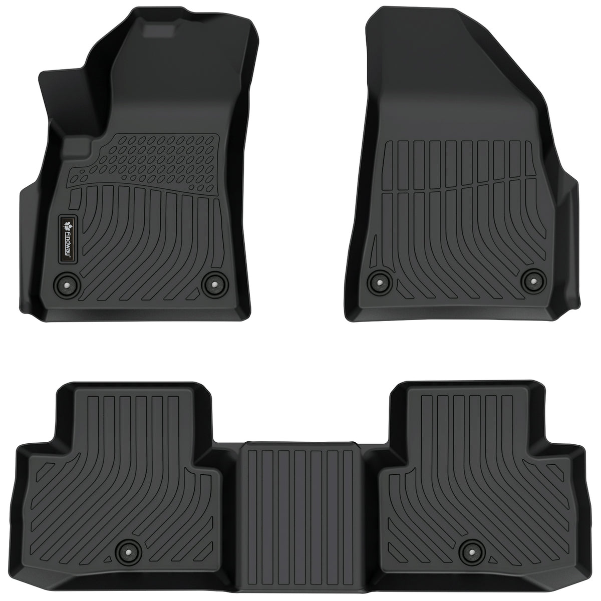 Tapis de sol / Doublure Findway F100 3D (1ère et 2ème rangées) pour Jeep Cherokee Hybrid 2026 - 33270N