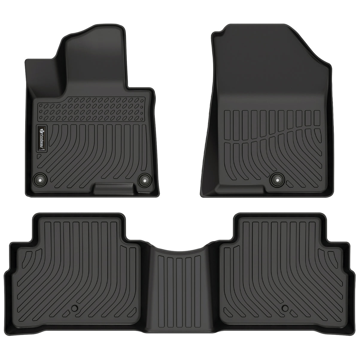 Set of four Findway car floor mats for Kia Sportage Non-Hybrid model on a white background