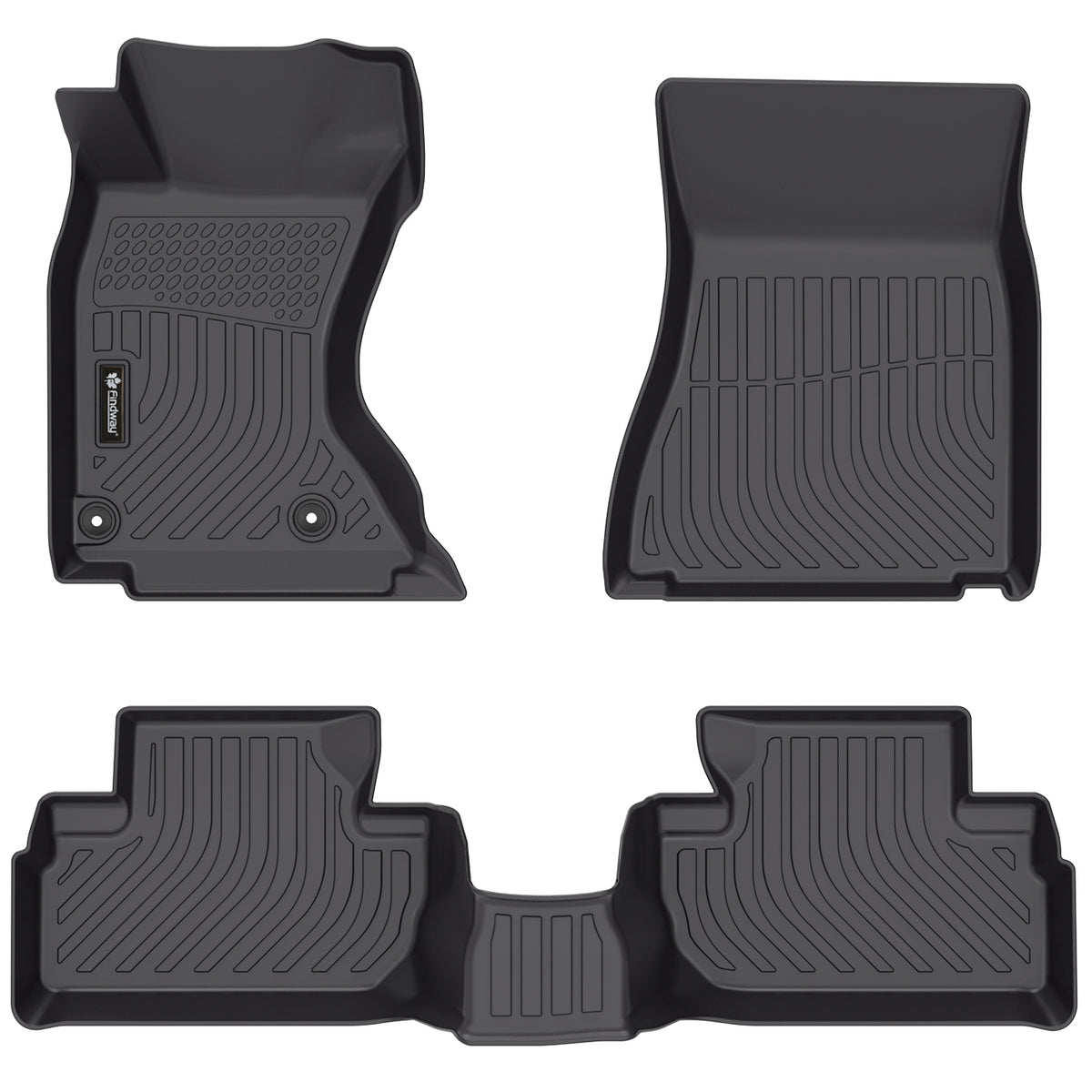 Findway F100 3D Car Floor Mat / Liner (1st Row & 2nd Row) for 2006-2013 Lexus IS Sedan AWD - 37180N