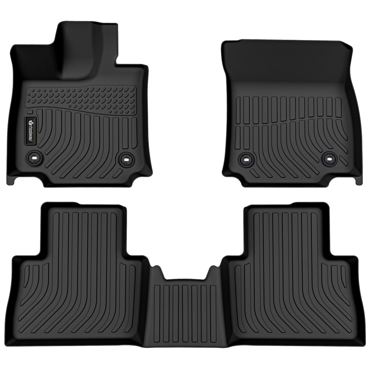Findway F100 3D Car Floor Mat / Liner (1st Row & 2nd Row) for 2022-2026 Lexus NX350 AWD - 37280N