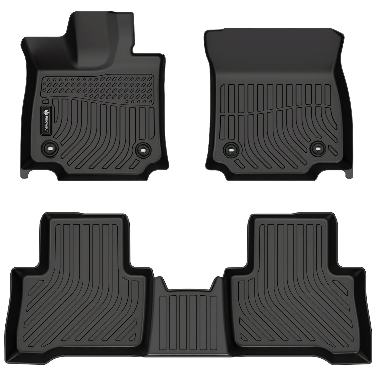 Tapis de sol 3D Findway F100 (1re et 2e rangées) pour Lexus NX hybride/PHEV AWD 2022-2026 – 37300N