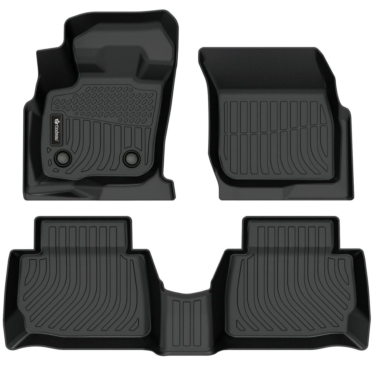 Findway F100 3D Car Floor Mat / Liner (1st Row & 2nd Row) for 2013-2016 Lincoln MKZ - 38020N