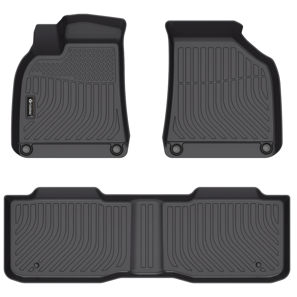 Image of Findway custom car floor mats F100 for first row of the 2022-2024 Lucid Air Pure / Touring