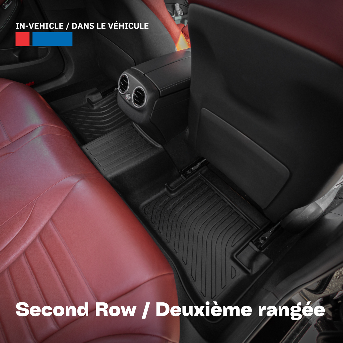 Findway F100 3D Car Floor Mat / Liner (1st Row & 2nd Row) for 2017-2021 Mercedes Benz C-Class Sedan / Wagon - 41360N