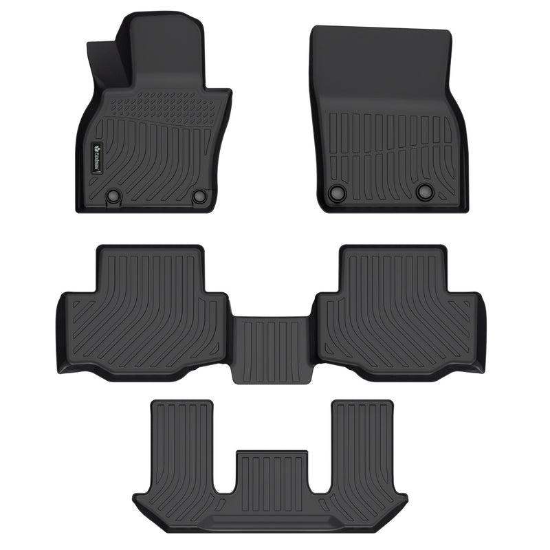 Findway F100 3D Car Floor Mat / Liner (1st Row, 2nd Row & 3rd Row) for 2024-2025 Mazda CX-90 MHEV / PHEV 6/7-Seater with 2nd Row Console - 4031AN