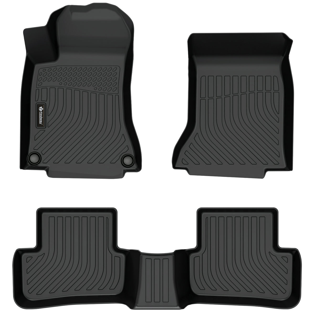 Tapis de sol/doublure 3D pour voiture Findway F100 (1re et 2e rangée) pour Mercedes Benz GLA 2015-2020 / Mercedes Benz CLA 2014-2019 - 41250N