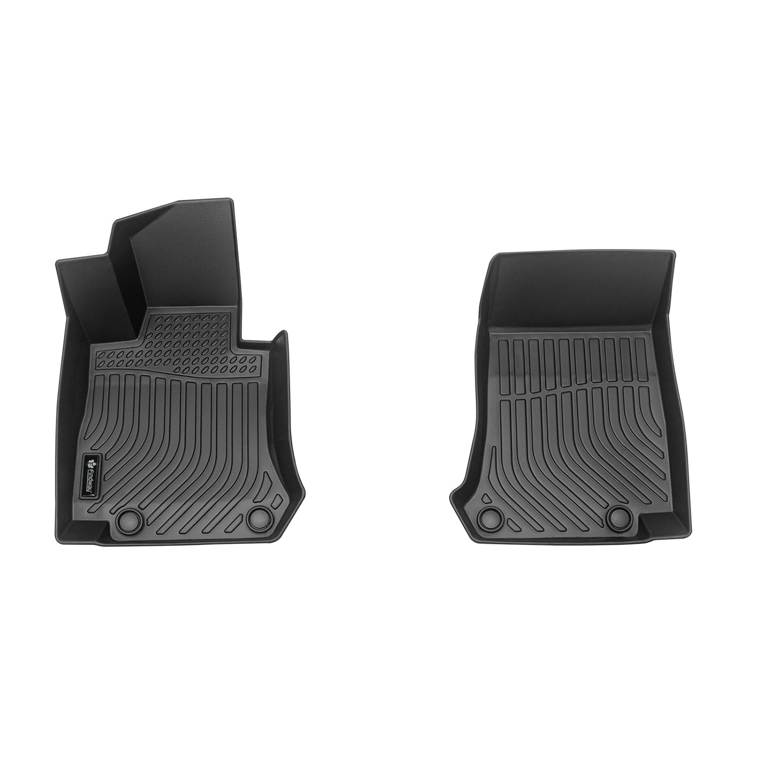 Findway Custom Car Floor Mats For Infiniti QX60 2014-2020 - All Weather TPE Rubber Mats - Black, Fits 1st & 2nd Row