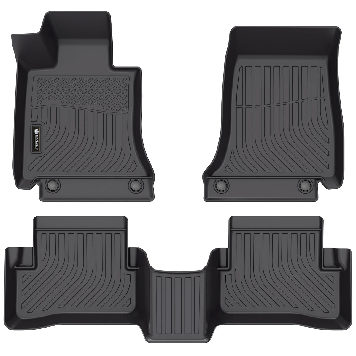 Tapis de sol 3D Findway F100 (1re et 2e rangées) pour Mercedes-Benz Classe C berline / familiale 2017-2021 - 41360N