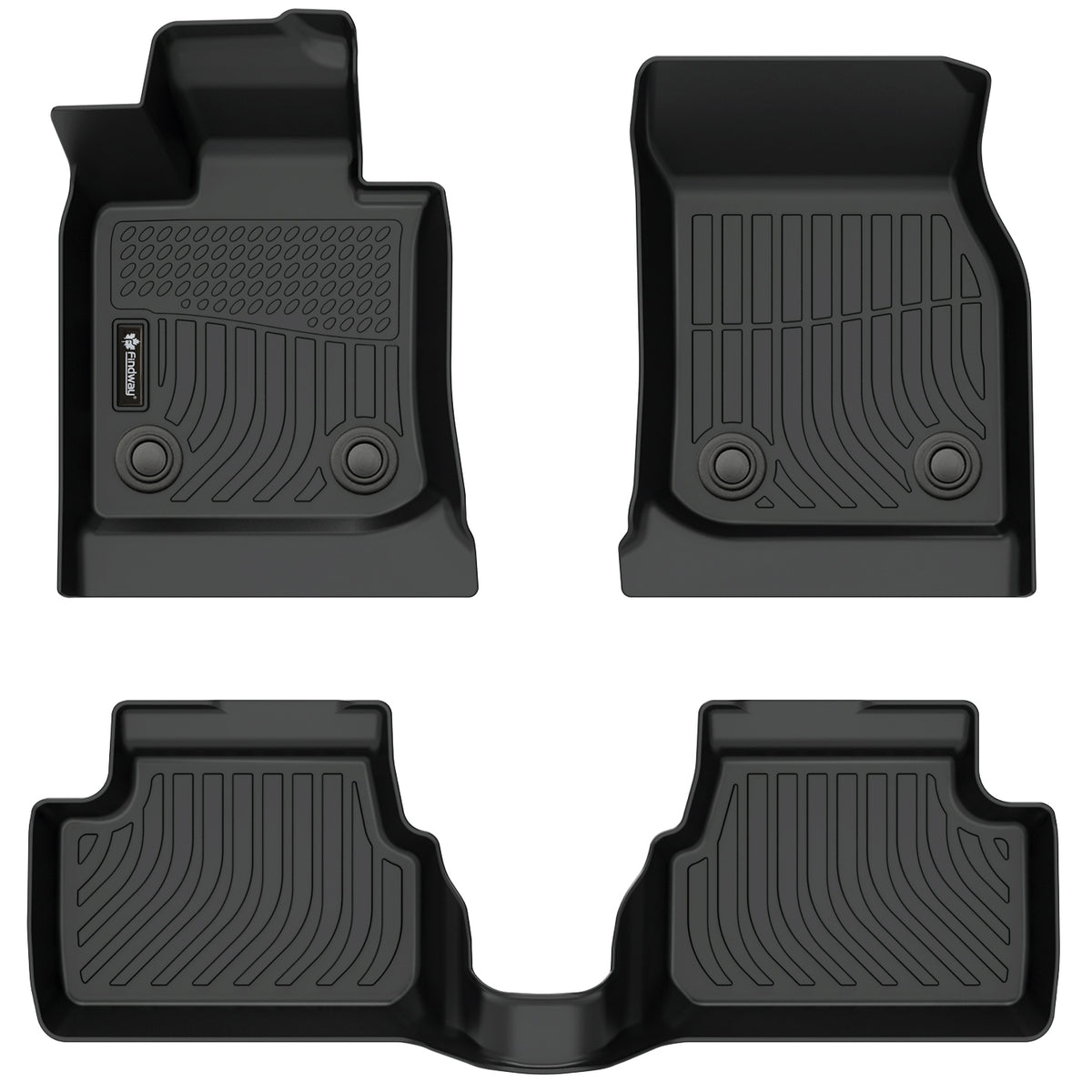 Findway F100 3D Car Floor Mat / Liner (1st Row & 2nd Row) for 2025-2026 Mini Cooper 5-Door Hardtop - 42090N