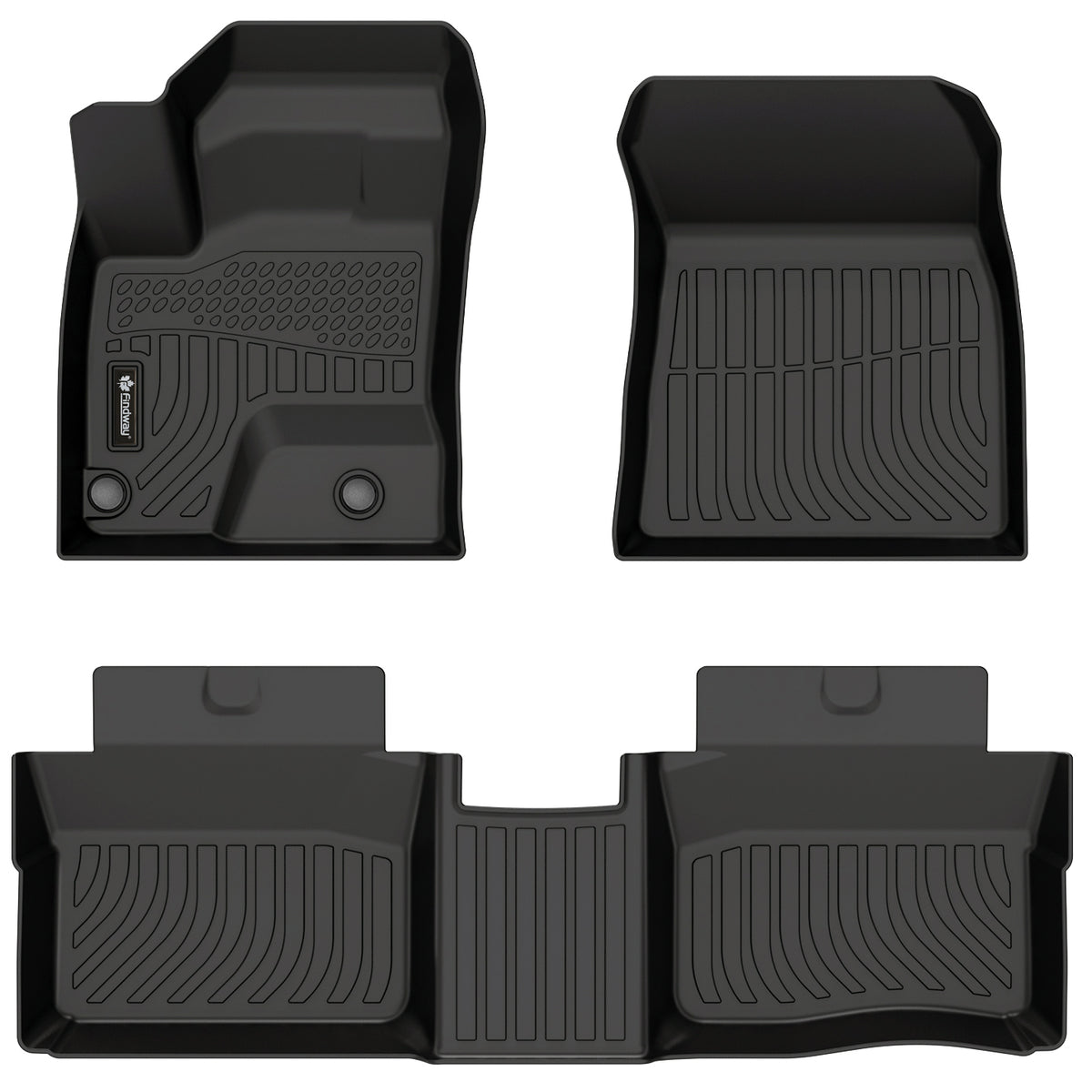 Findway F100 3D Car Floor Mat / Liner (1st Row & 2nd Row) for 2026 Mitsubishi Outlander PHEV - 43190N