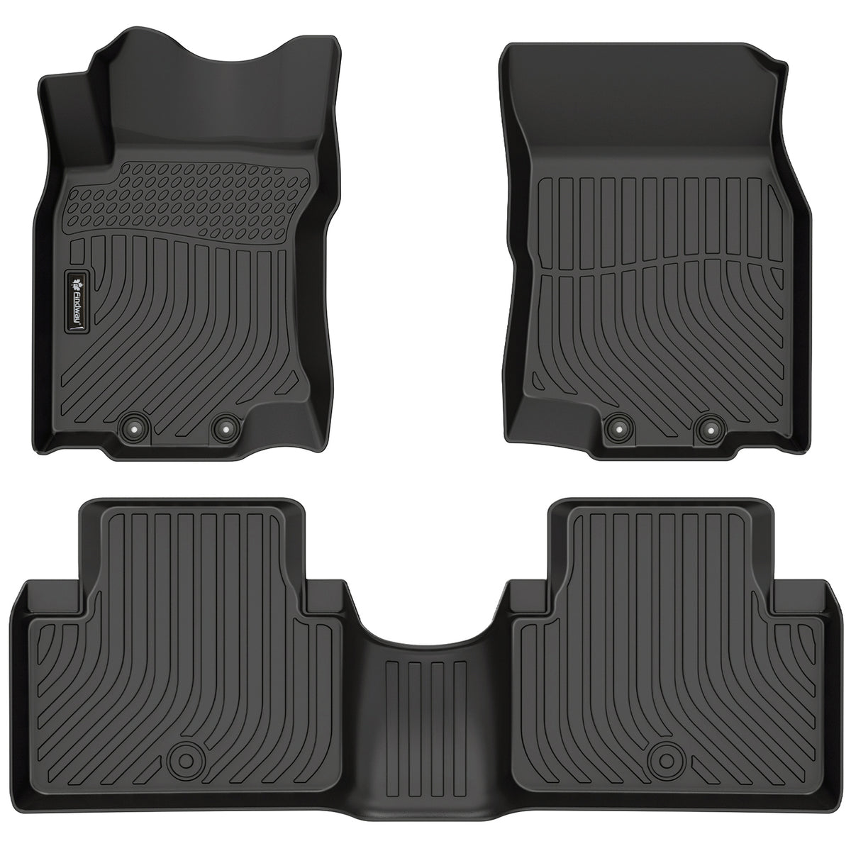 Tapis de sol 3D Findway F100 (1re et 2e rangées) pour Nissan Rogue 5/7 places (2014-2020) - 46230N