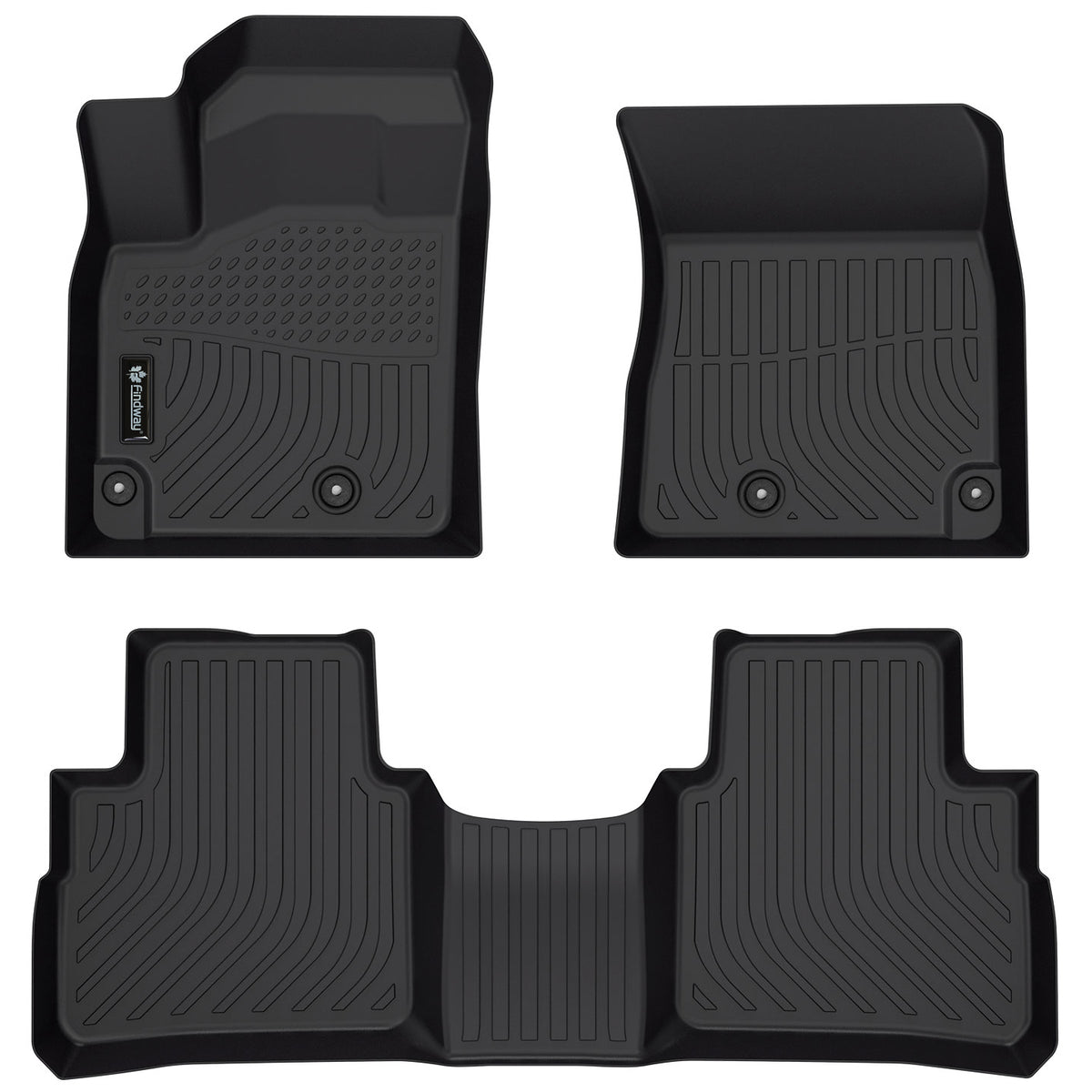 Tapis de sol 3D Findway F100 (1re et 2e rangées) pour Nissan Rogue 2023-2026 - 46360N