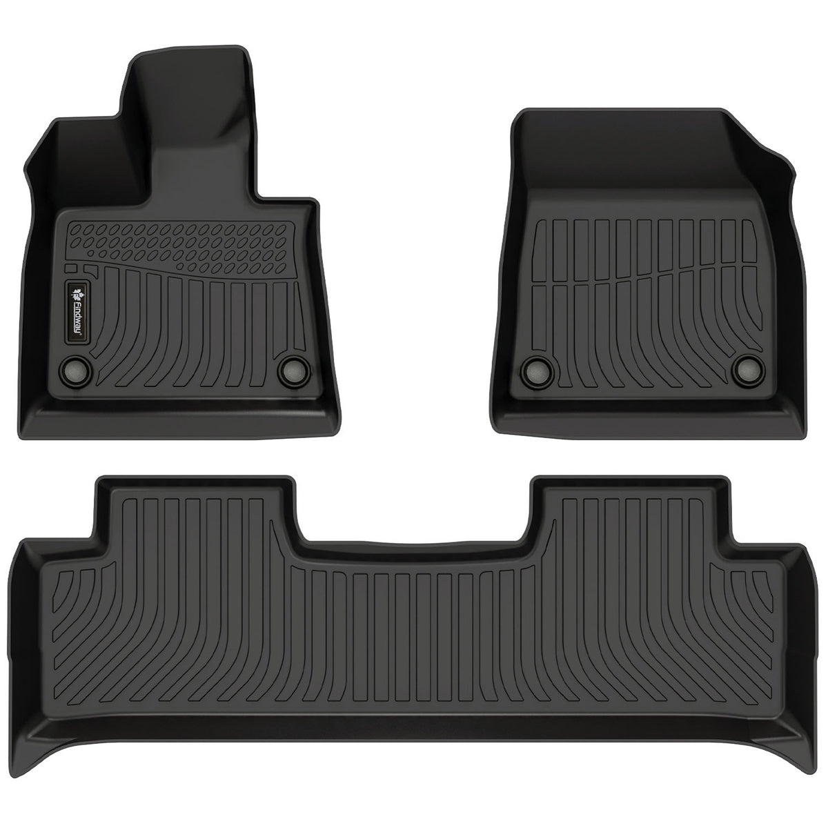Findway F100 3D Car Floor Mat / Liner (1st Row & 2nd Row) for 2025 Polestar 3 - 49030N