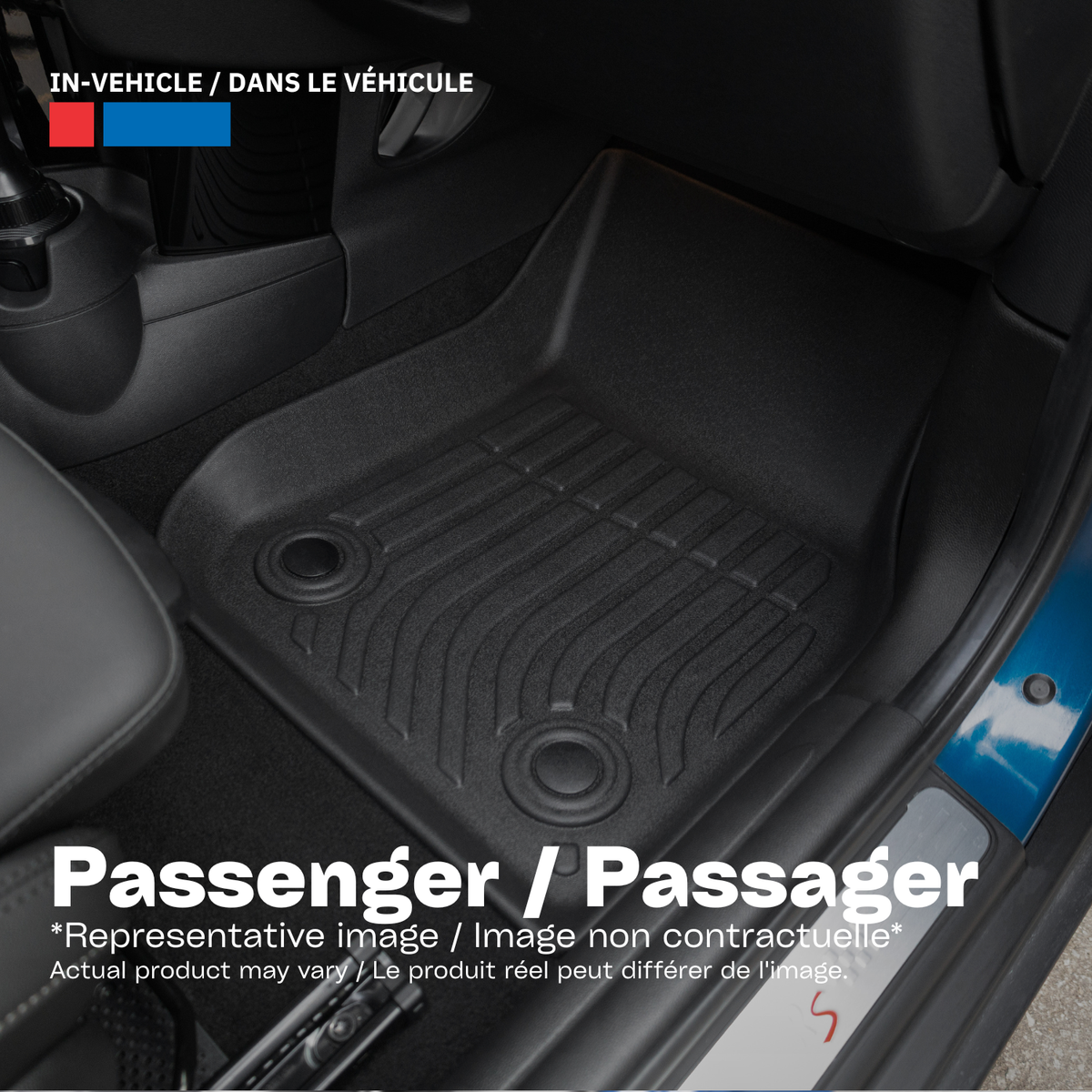 Findway F100 3D Car Floor Mat / Liner (1st Row & 2nd Row) for 2018-2025 Nissan Leaf - 46400N