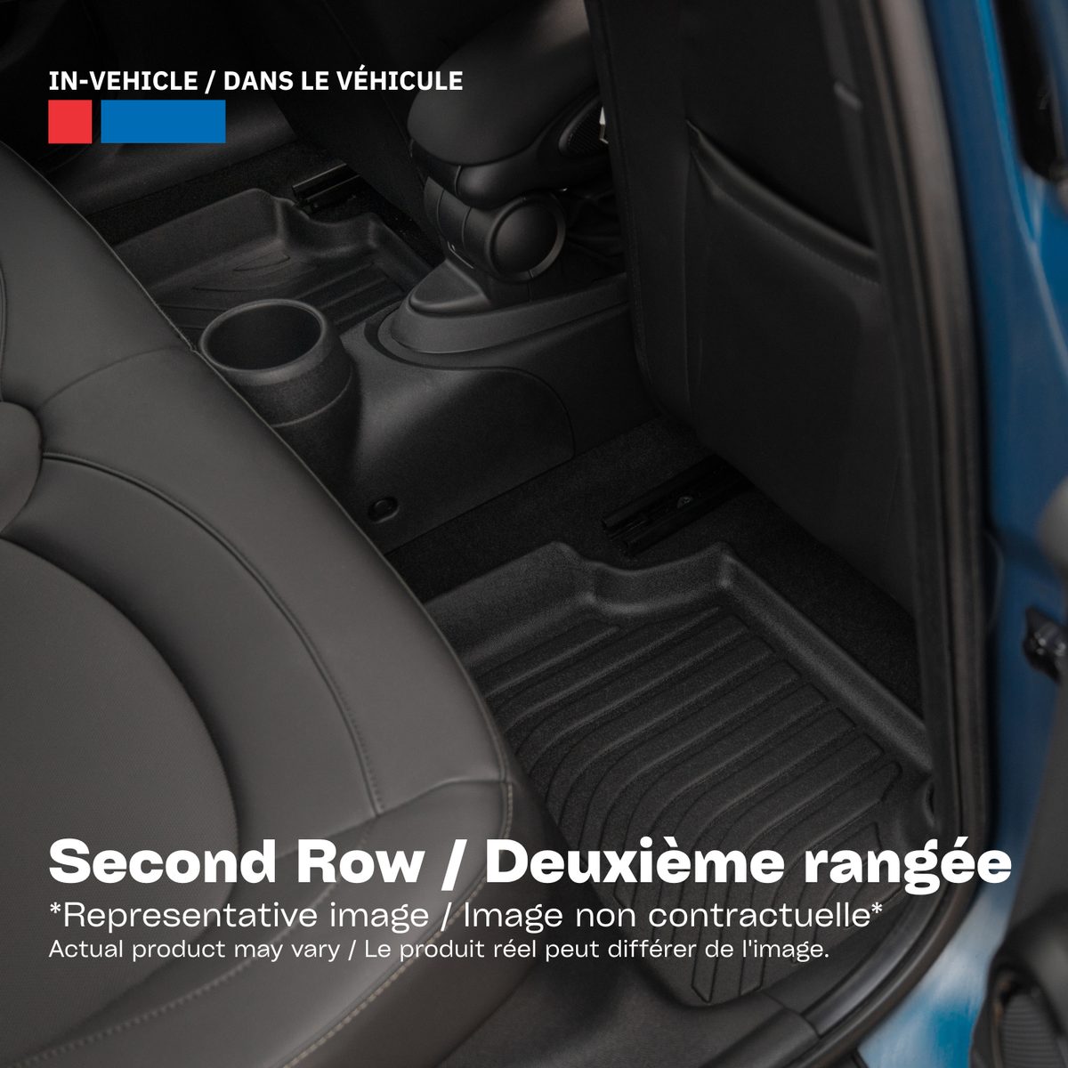 Findway F100 3D Car Floor Mat / Liner (1st Row & 2nd Row) for 2018-2025 Nissan Leaf - 46400N