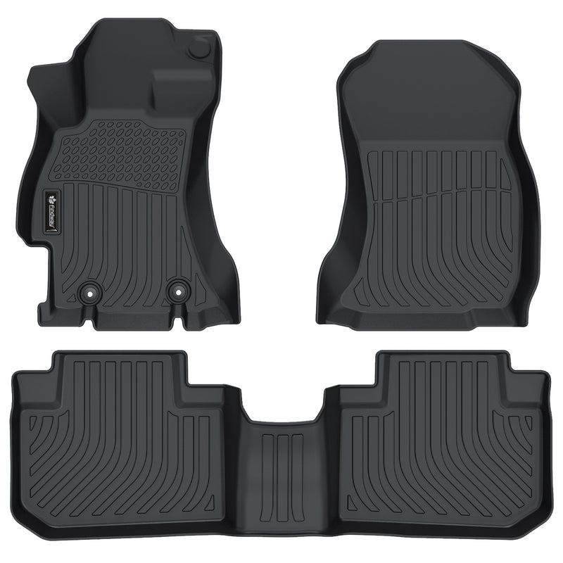 Findway F100 3D Car Floor Mat / Liner (1st Row & 2nd Row) for 2014-2018 Subaru Forester- 60090N