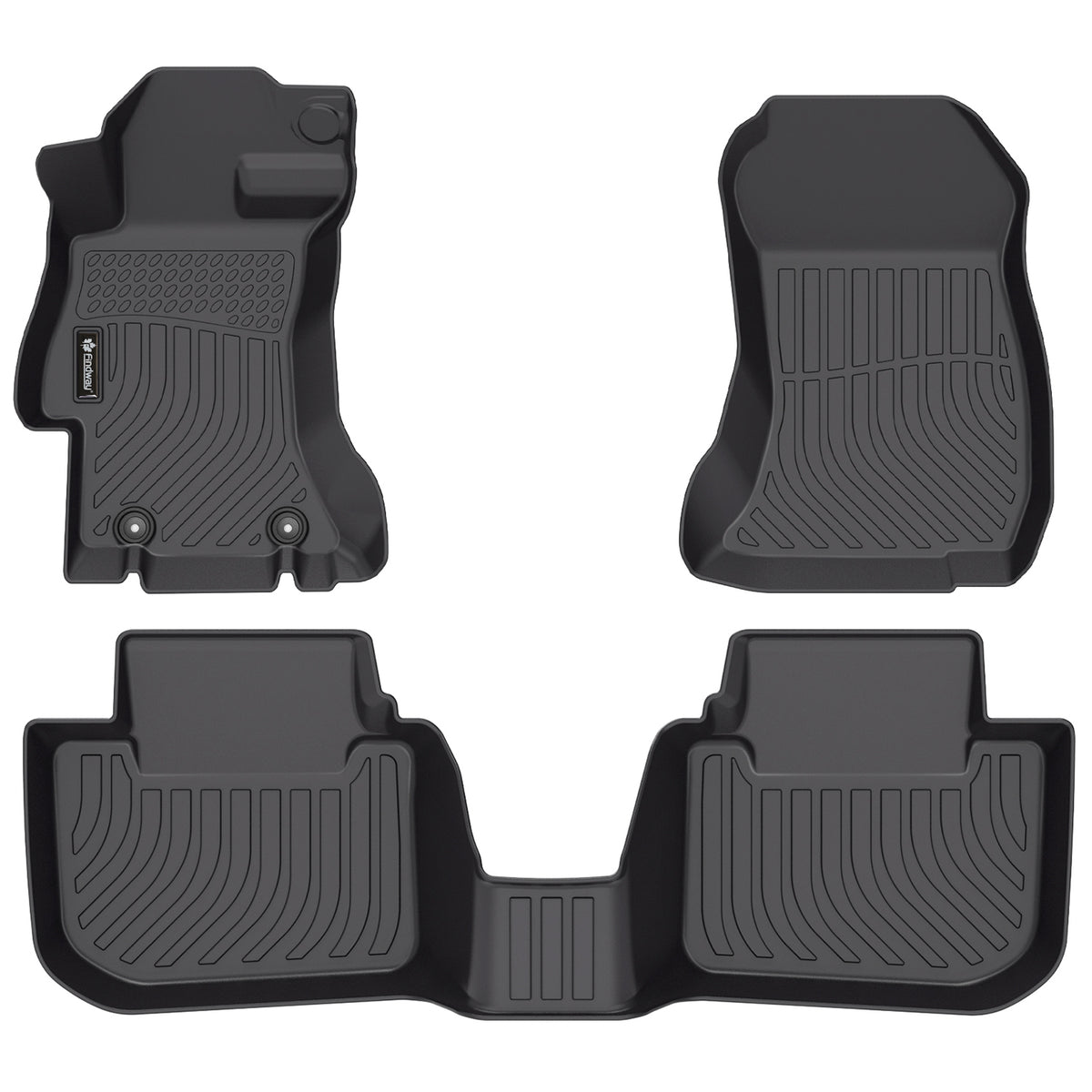Findway F100 3D Car Floor Mat / Liner (1st Row & 2nd Row) for 2015-2021 Subaru WRX STI  / 2012-2016 Subaru Impreza / 2013-2017 Subaru Crosstrek / XV - 60120N