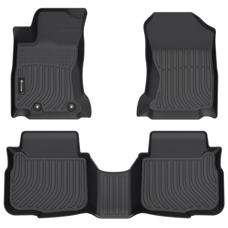 Findway F100 3D Car Floor Mat / Liner (1st Row & 2nd Row) for 2020-2025 Subaru Outback Automatic Transmisson / 2020-2025 Subaru Legacy Automatic Transmission - 60170N