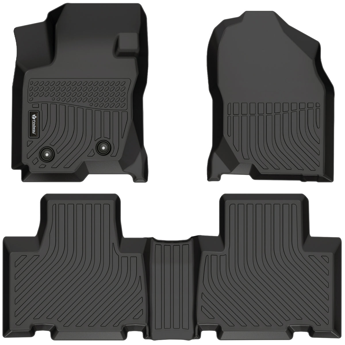 Findway F100 3D Car Floor Mat / Liner (1st Row & 2nd Row) for 2006-2012 Toyota RAV4 - 62080N