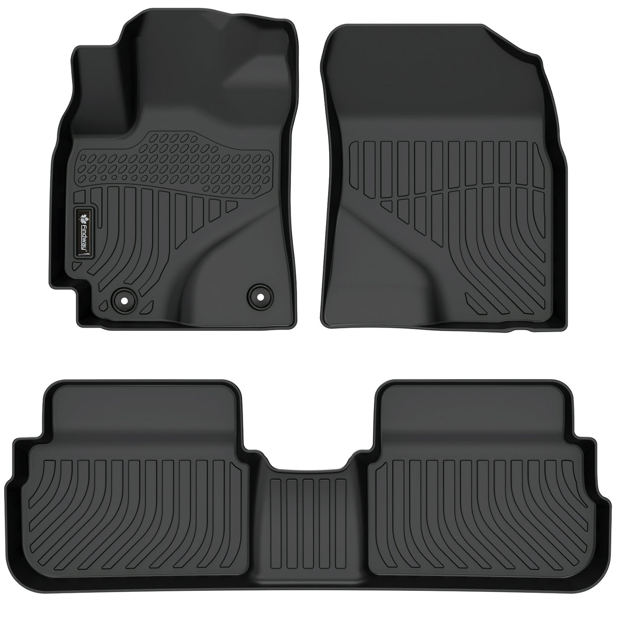 Tapis de sol 3D Findway F100 (1re et 2e rangées) pour Toyota Corolla 2009-2013 / Toyota Matrix FWD 2009-2014 / Pontiac Vibe FWD 2009-2010 - 62140N