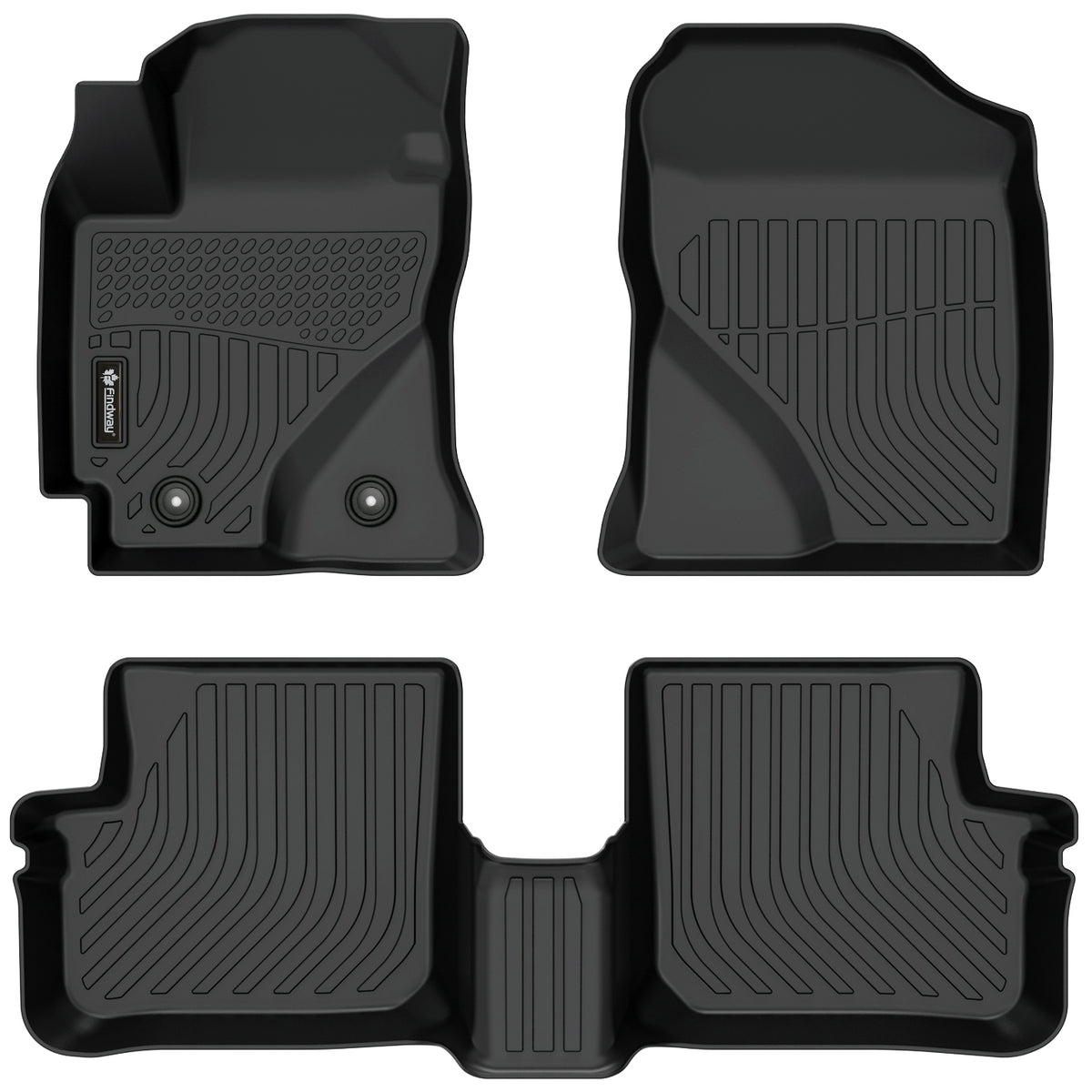 Tapis de sol 3D Findway F100 (1re et 2e rangées) pour Toyota Corolla / Toyota Matrix / Pontiac Vibe 2003-2008 - 62150N