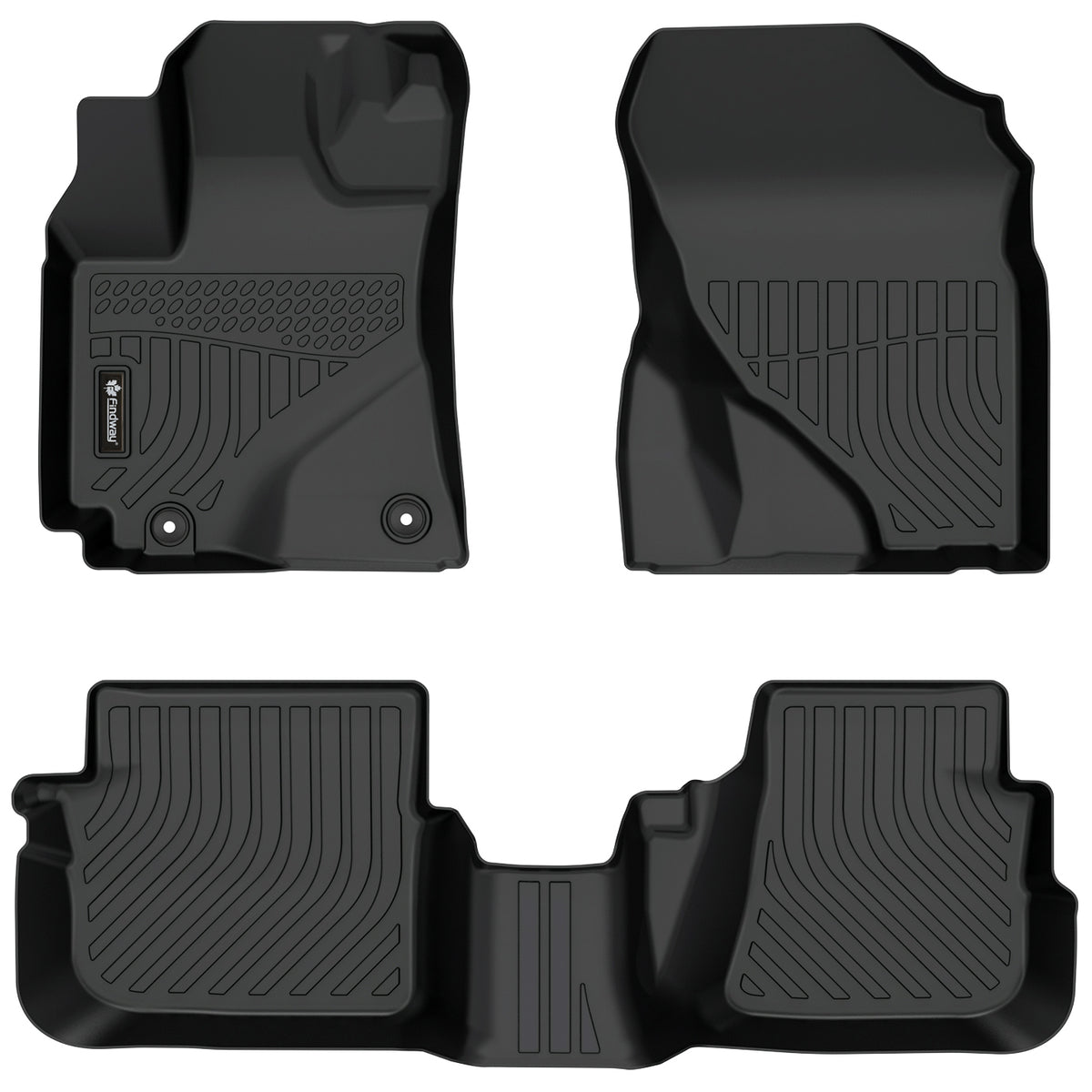 Tapis de sol / revêtement 3D Findway F100 (1ère et 2ème rangée) pour Toyota Matrix AWD 2009-2014 / Pontiac Vibe AWD 2009-2010 - 62180N