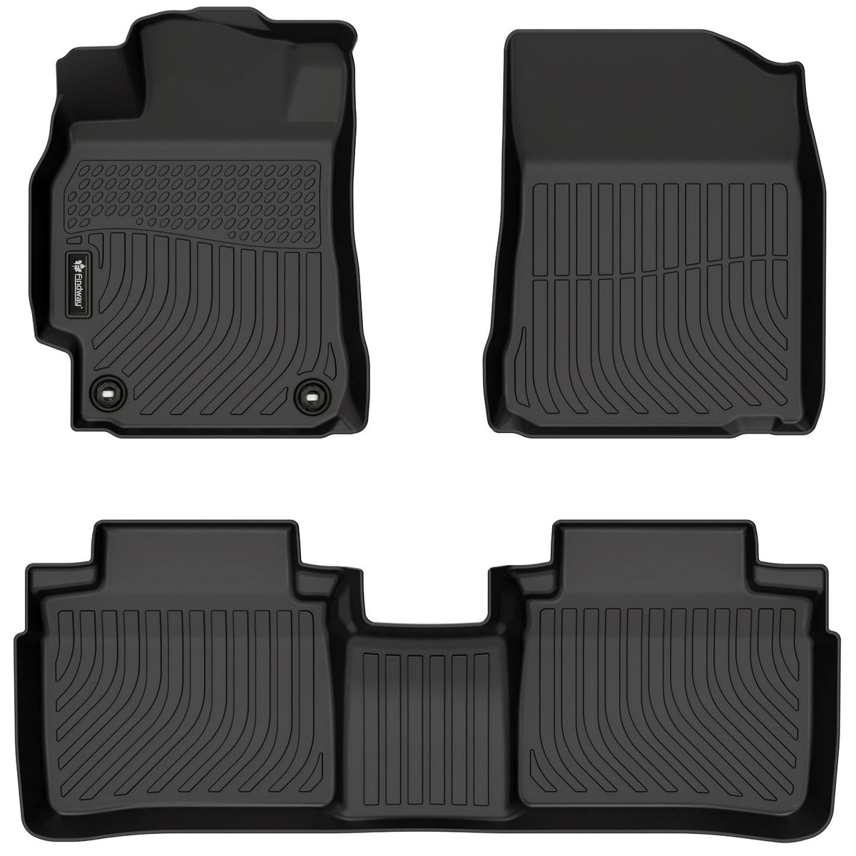 Tapis de sol 3D Findway F100 (1re et 2e rangées) pour Toyota Camry 2012-2014 transmission automatique - 62200N