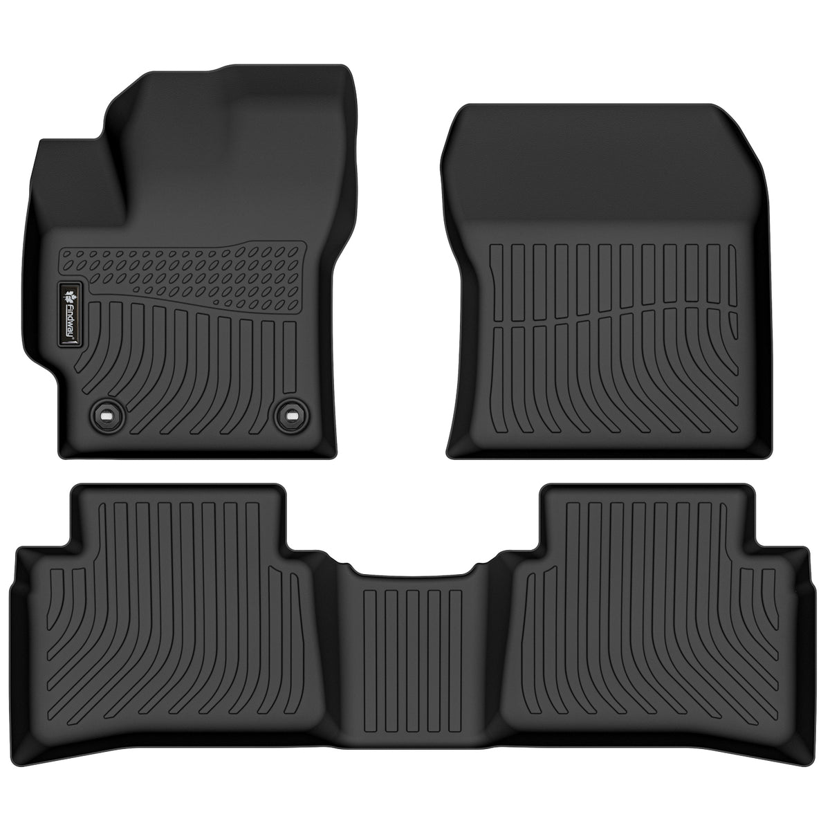 Tapis de sol 3D Findway F100 (1re et 2e rangées) pour Toyota Corolla berline FWD transmission automatique 2020-2026 - 62410N