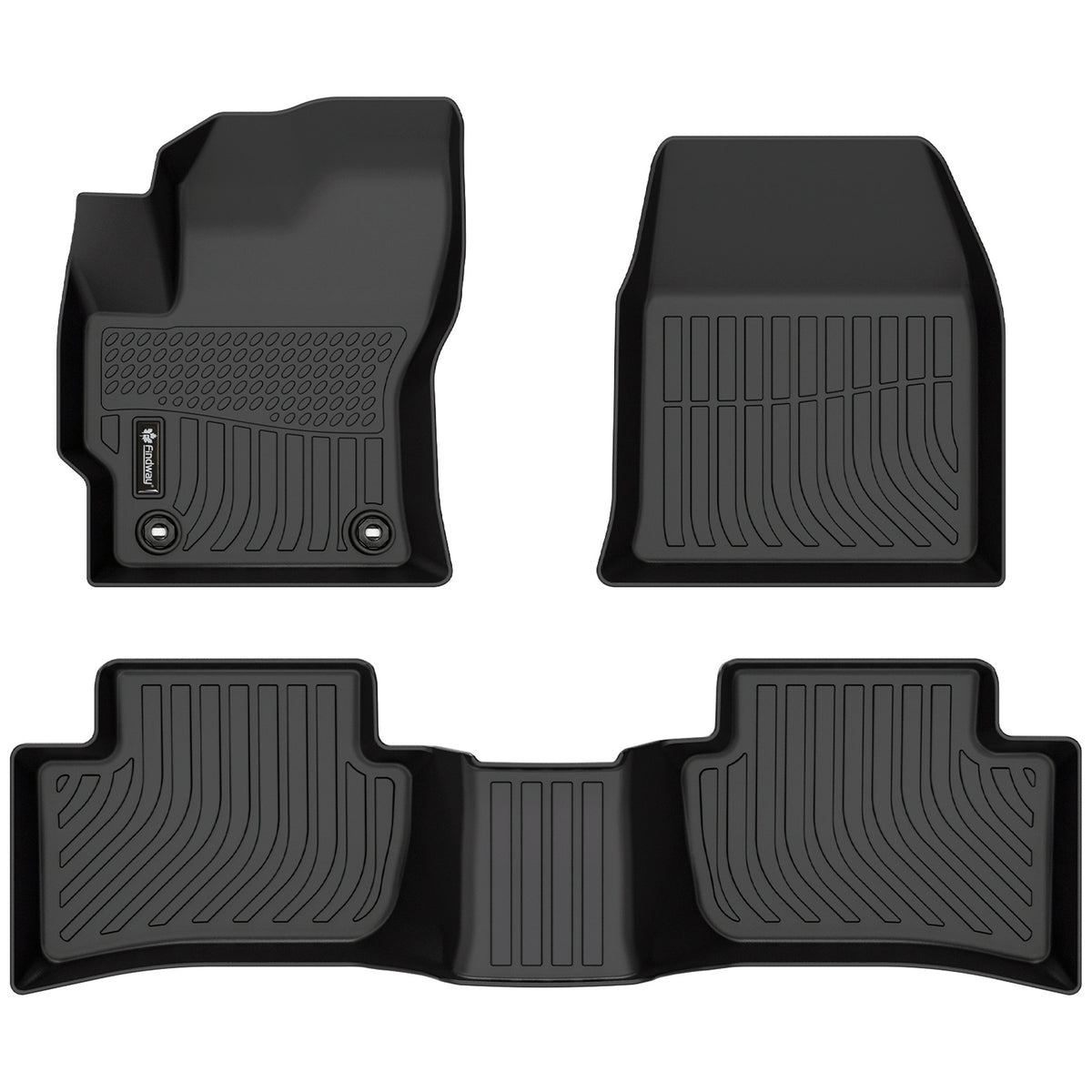 Findway F100 3D Car Floor Mat / Liner (1st Row & 2nd Row) for 2022-2026 Toyota Corolla Cross AWD - 62520N