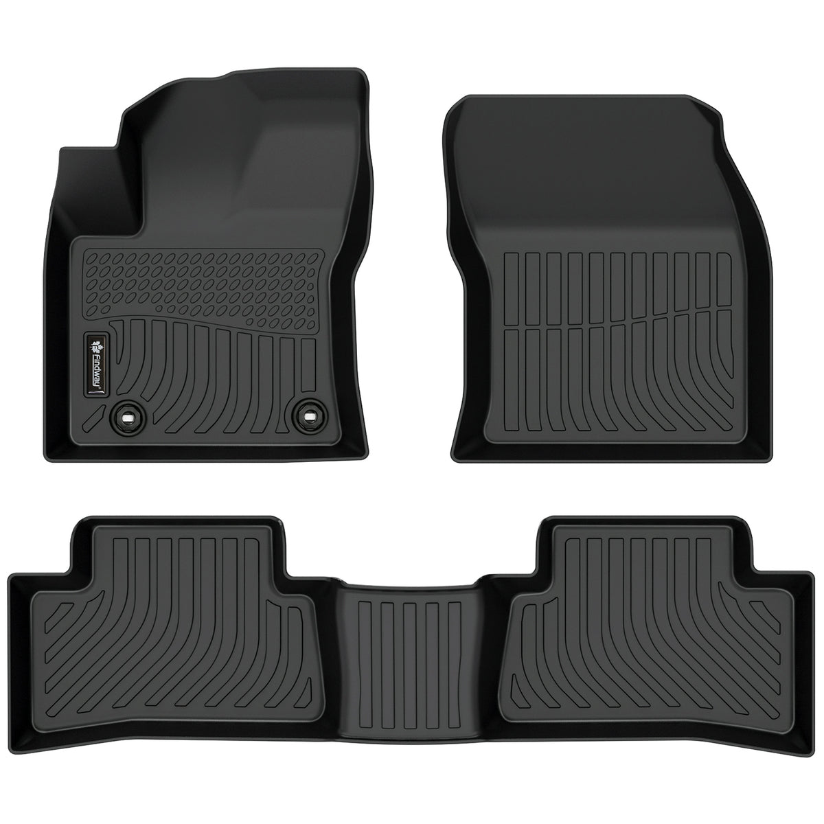 Findway F100 3D Car Floor Mat / Liner (1st Row & 2nd Row) for 2023-2026 Toyota Corolla Cross  Hybrid - 62530N