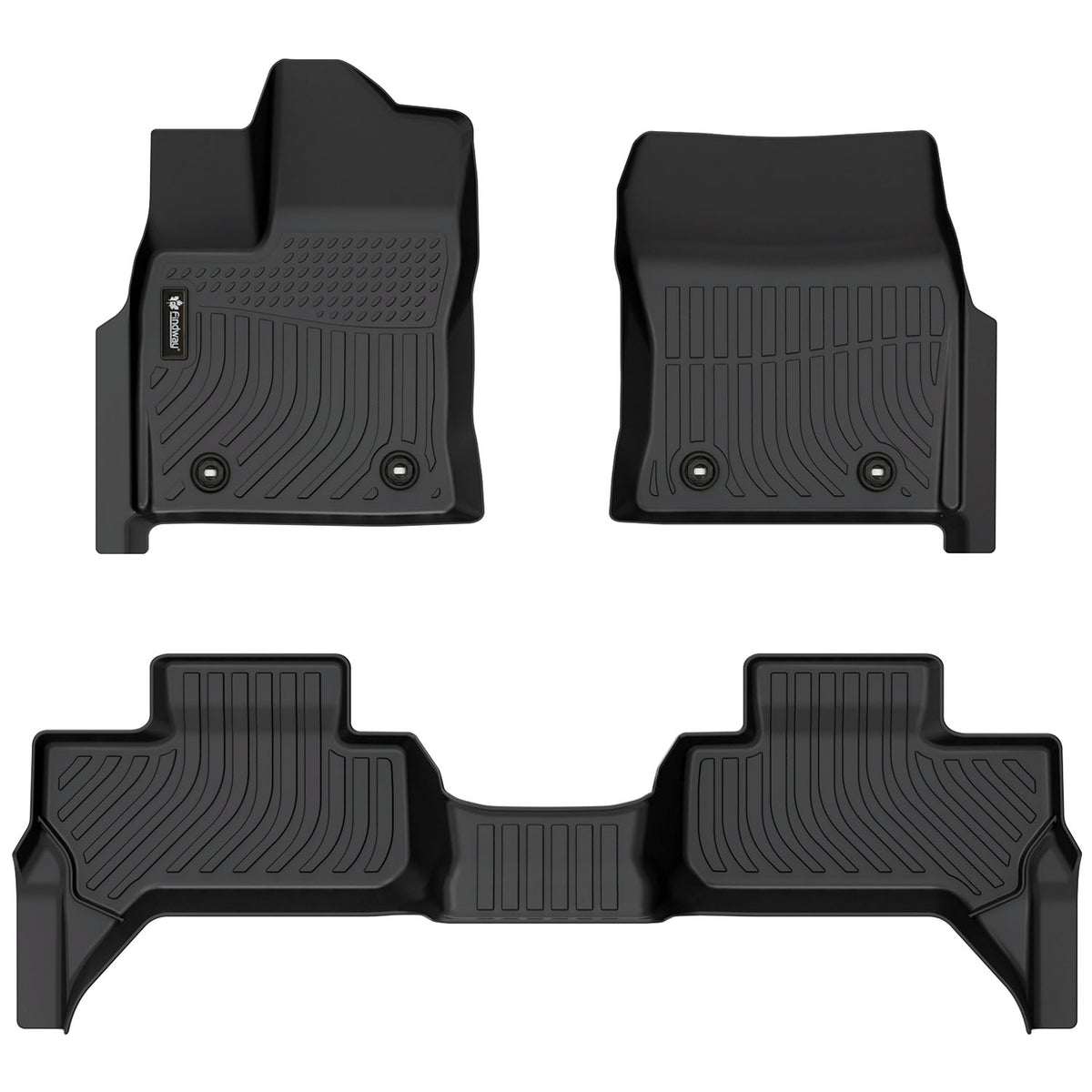 Tapis / Doublure de Sol de Voiture 3D Findway F100 (1ère et 2ème Rangées) pour Toyota Tundra Double Cab 2022-2026 - 62550N