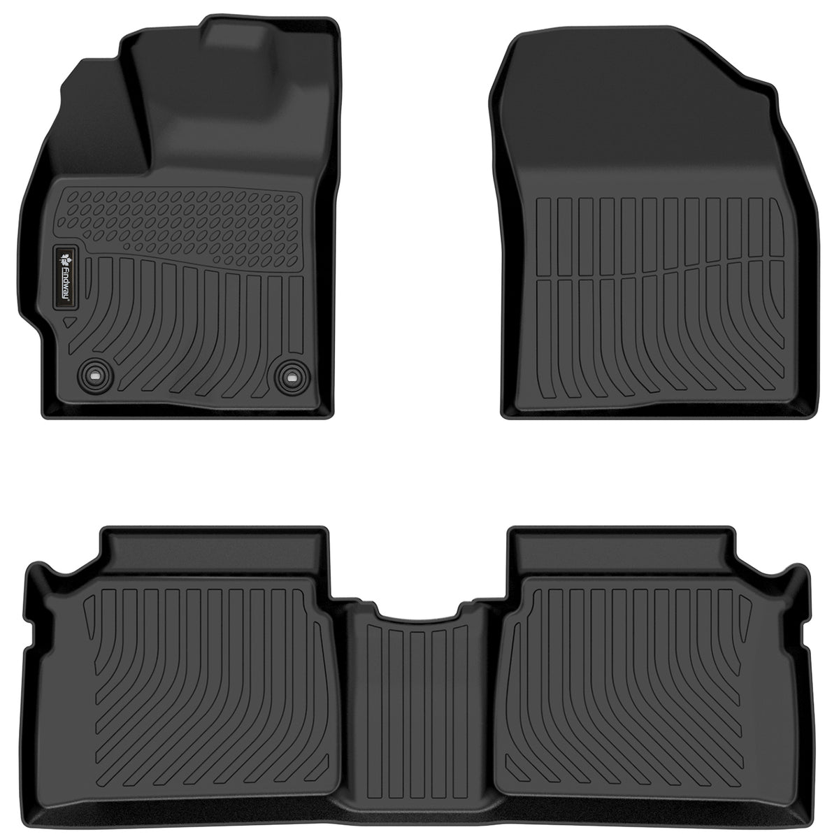 Tapis de sol 3D Findway F100 (1re et 2e rangées) pour Toyota Prius 2012-2015 - 62630N